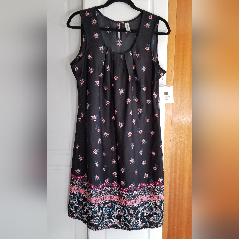 🌻👙Jessica floral mixed with paisley patterned sleeveless midi dress
